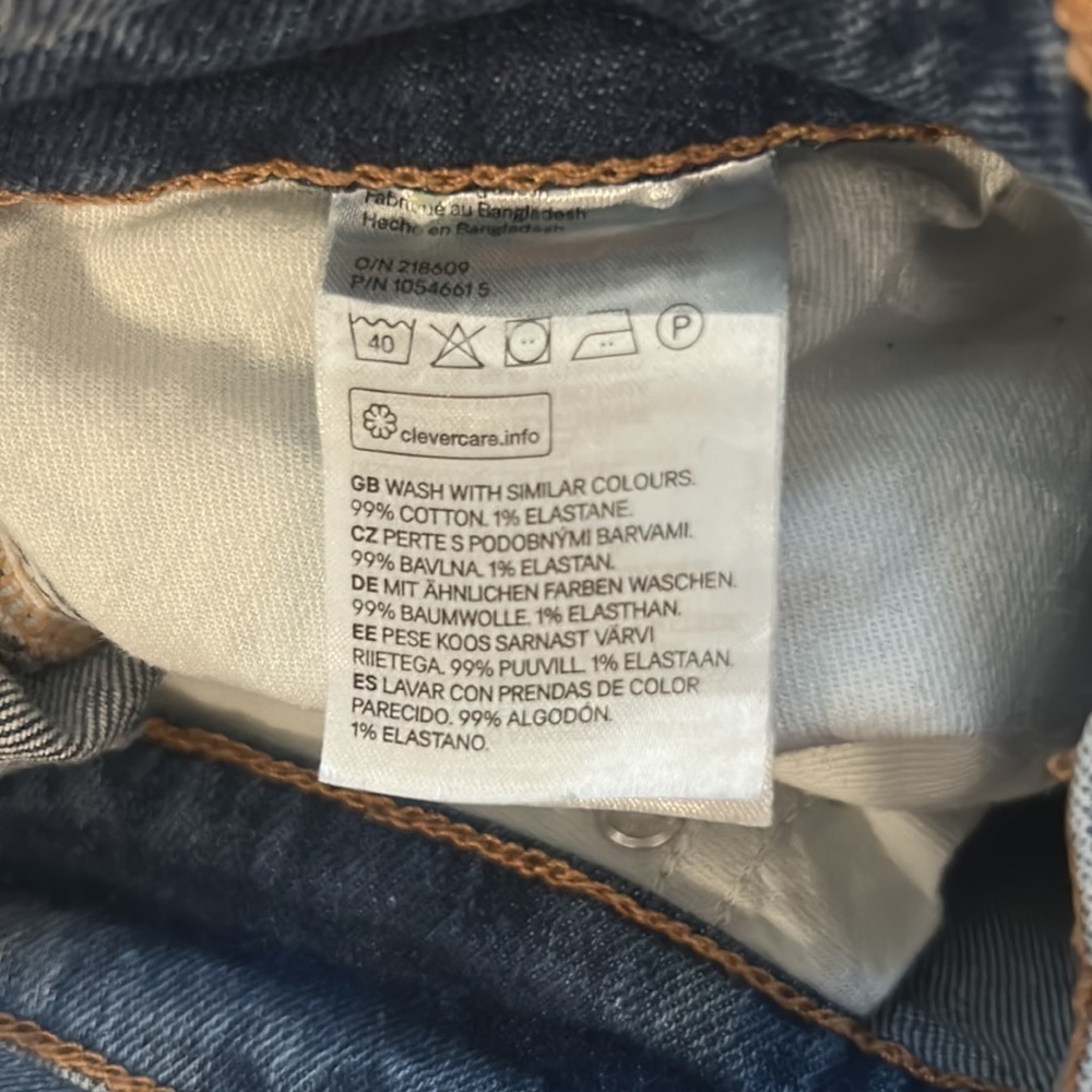 H&M Skinny Fit High Rise Rigid Denim Jean Medium Blue Women's Size 30 - Picture 6 of 6